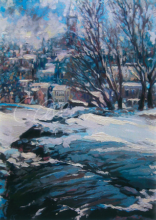 View of Abbot Hall from Crocker Park {Marblehead, MA}
