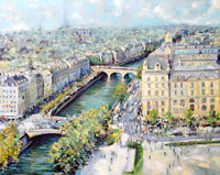 View of Paris from atop Notre Dame Cathedral