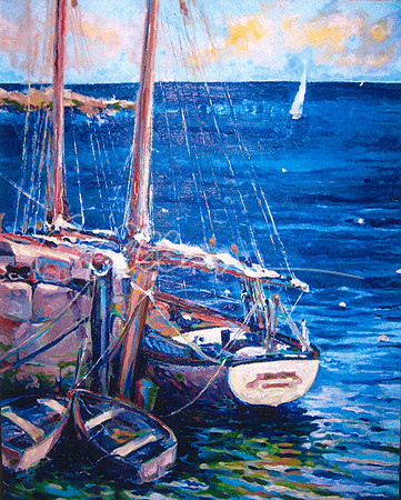 Schooner in Rockport, MA.